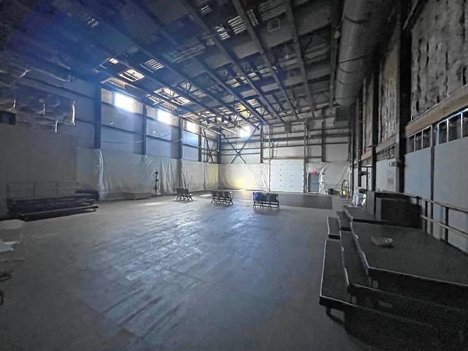 The Workroom at 33 Hawley in an earlier stage of construction. This 3,800 square foot space, the largest in the community arts center, has been designed for hosting theater, dance, music and more. 